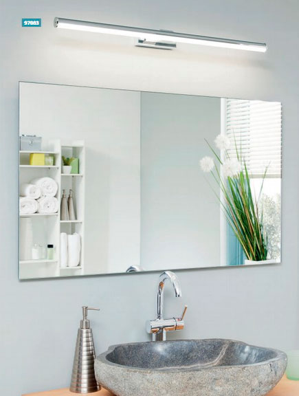 установка лампы над зеркалом в ванной