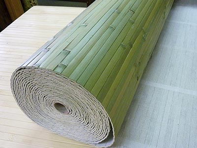 зеленые бамбуковые обои в рулоне