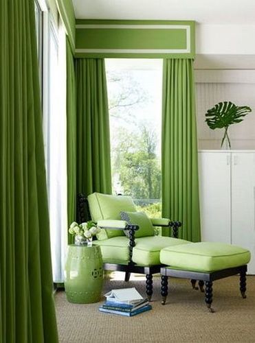 фото зеленых штор