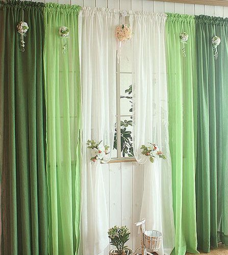 фото зеленых штор